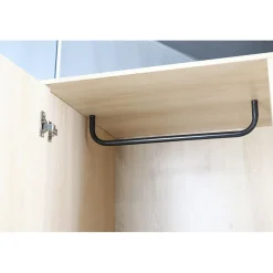 Gifi Rangement|Armoire 2en1 William penderie et étagère métal et bois