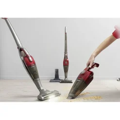 Gifi Nettoyage Et Entretien|Aspirateur balai sans sac 2 en 1 gris et rouge Homday