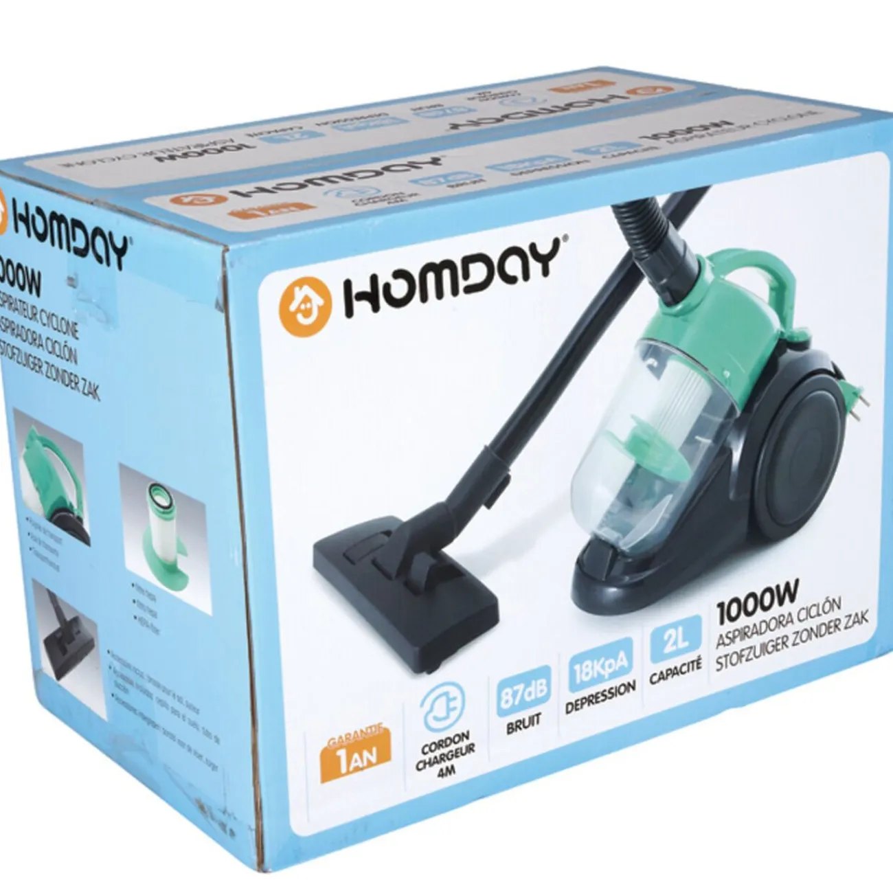 Gifi Nettoyage Et Entretien|Aspirateur sans sac cyclone 1000 W Homday