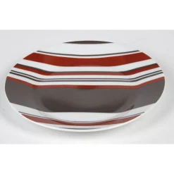 Gifi Assiette à dessert avec rayures