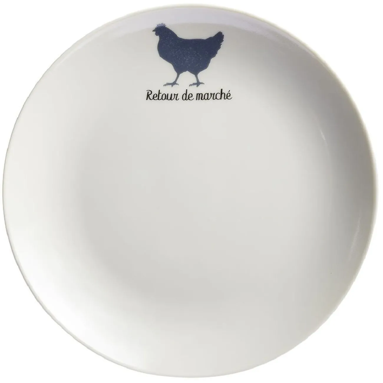 Gifi Assiette à dessert beige motif poule