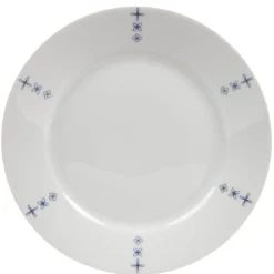 Gifi Assiette à dessert blanche décor aile bleu