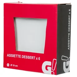 Gifi Assiette à dessert blanche x6