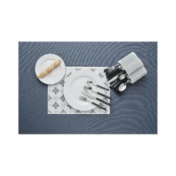 Gifi Assiette à dessert blanche bordure à rainures