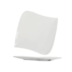 Gifi Assiette à dessert carrée blanche