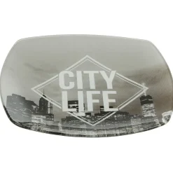 Gifi Assiette à dessert carrée design city