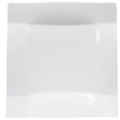 Gifi Assiette à dessert carrée porcelaine uni blanc