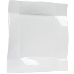 Gifi Assiette à dessert carrée porcelaine uni blanc