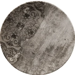 Gifi Assiette à dessert décor bois décor arabesques