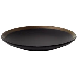 Gifi Assiette à dessert en faïence avec liseré doré