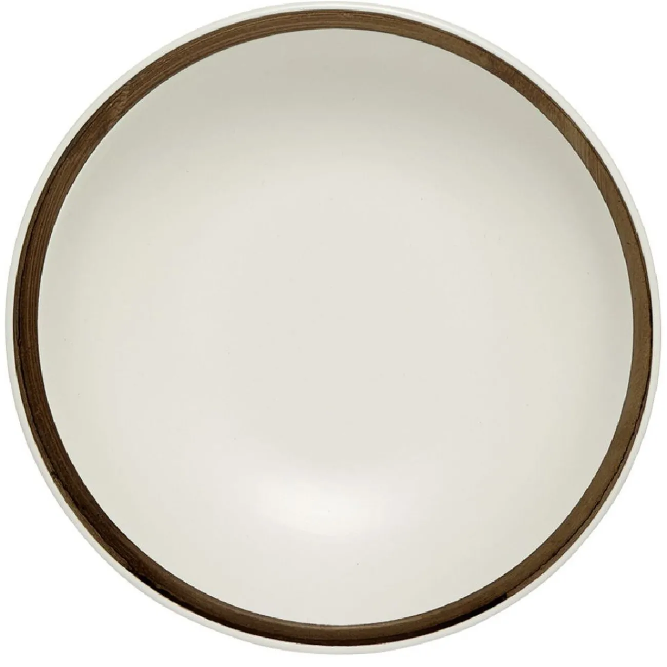 Gifi Assiette à dessert en faïence avec liseré doré