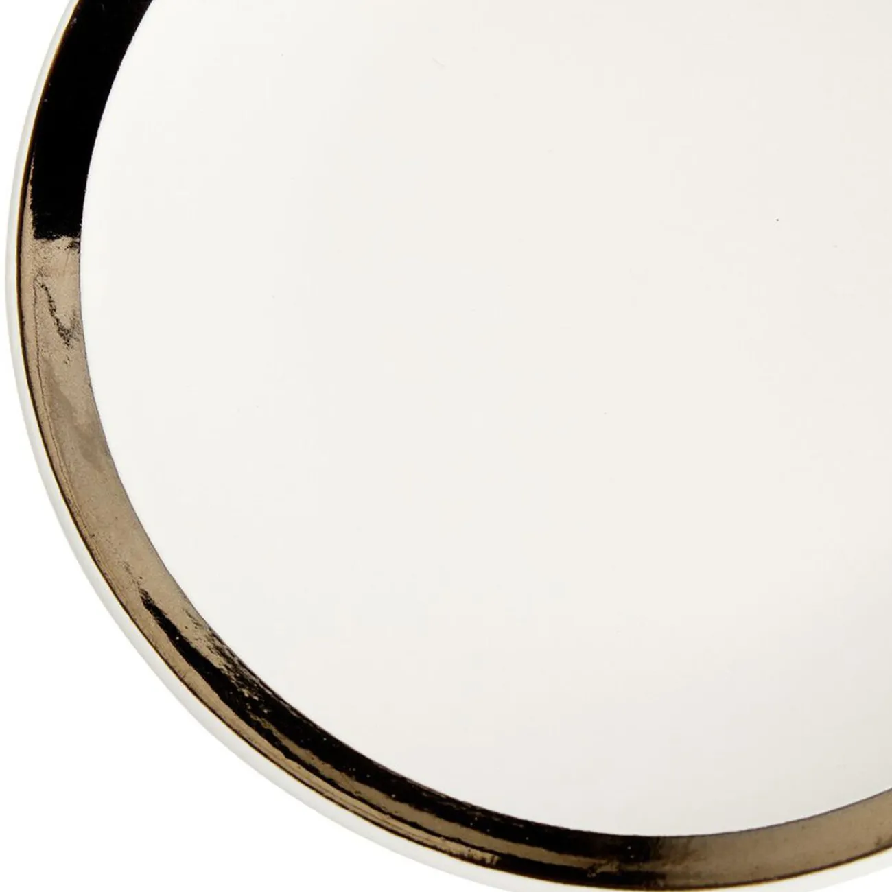 Gifi Assiette à dessert en faïence avec liseré doré