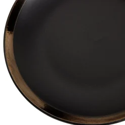 Gifi Assiette à dessert en faïence avec liseré doré