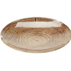Gifi Assiette à dessert en faïence imitation bois Ø20 cm