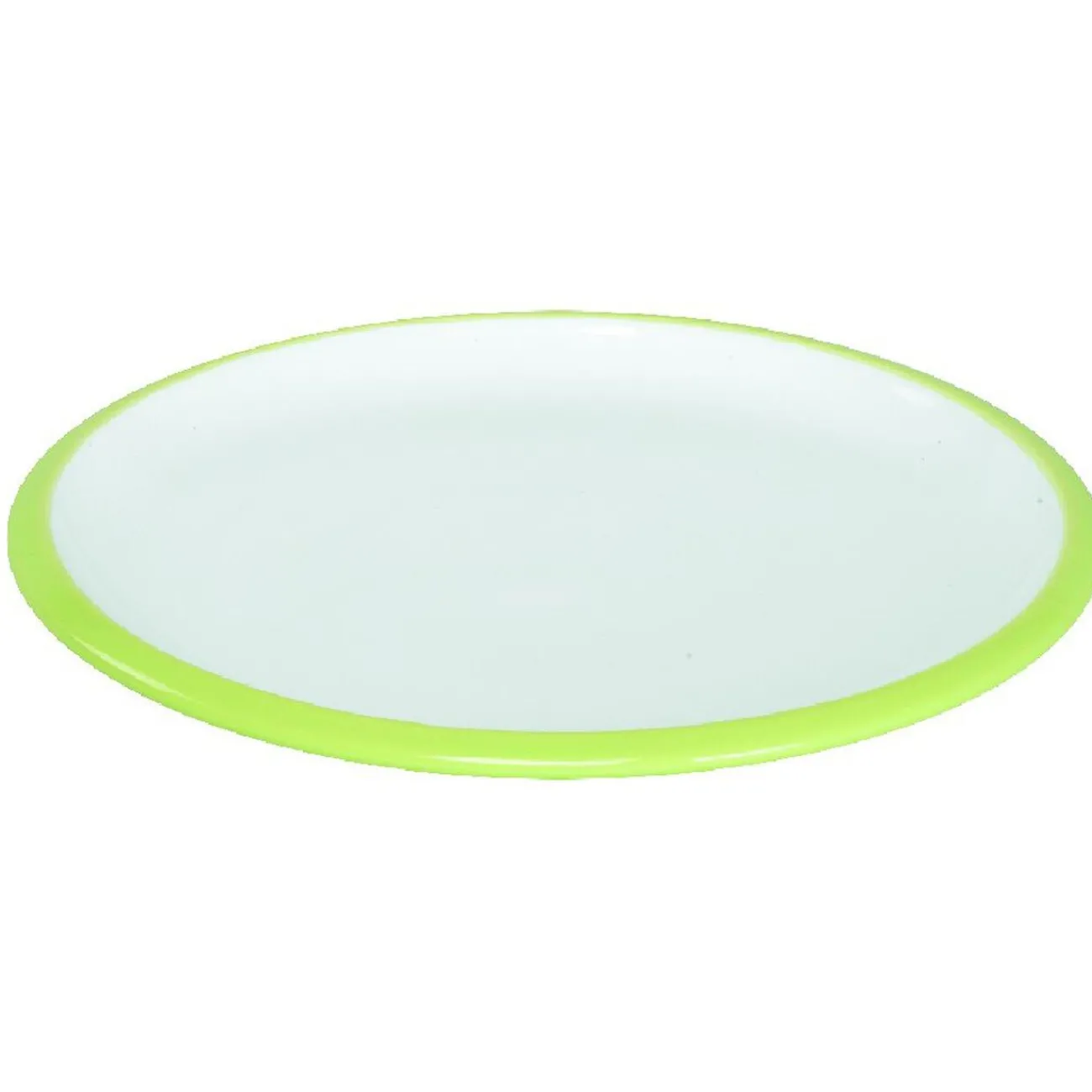 Gifi Assiette à dessert en faience contour bicolore