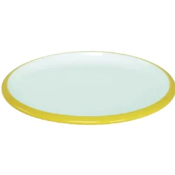 Gifi Assiette à dessert en faience contour bicolore