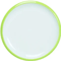 Gifi Assiette à dessert en faience contour bicolore