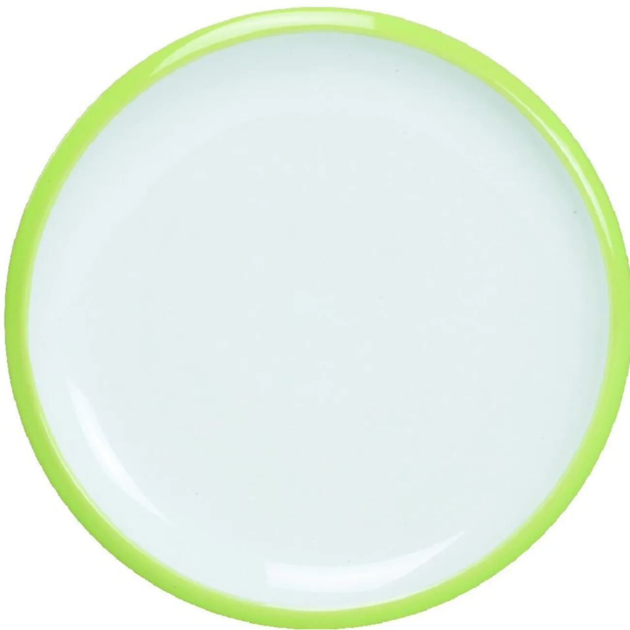 Gifi Assiette à dessert en faience contour bicolore