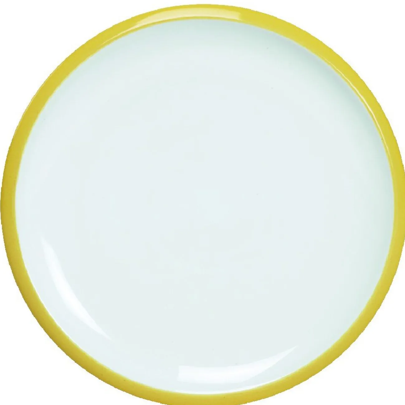 Gifi Assiette à dessert en faience contour bicolore