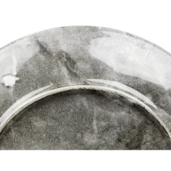 Gifi Assiette à dessert en porcelaine décor marbre gris