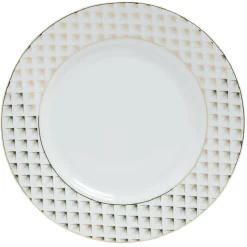 Gifi Assiette à dessert en porcelaine motif doré