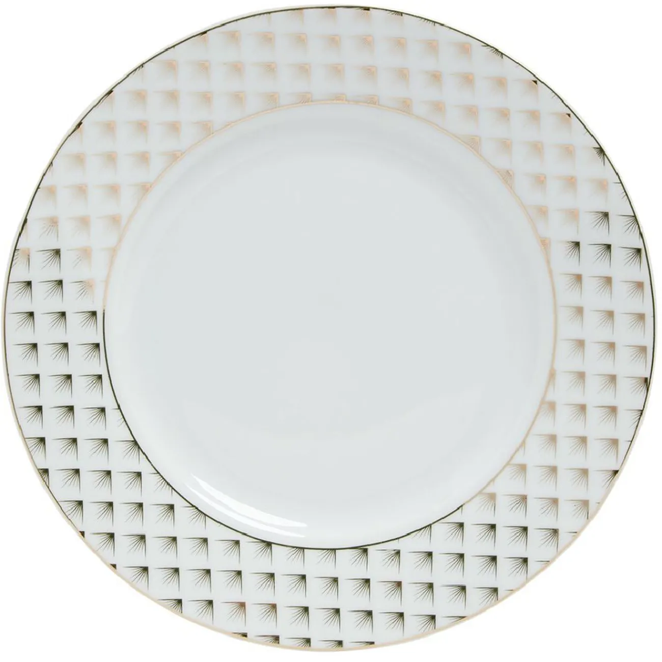 Gifi Assiette à dessert en porcelaine motif doré