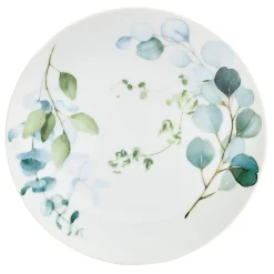 Gifi Assiette à dessert en porcelaine blanc et vert