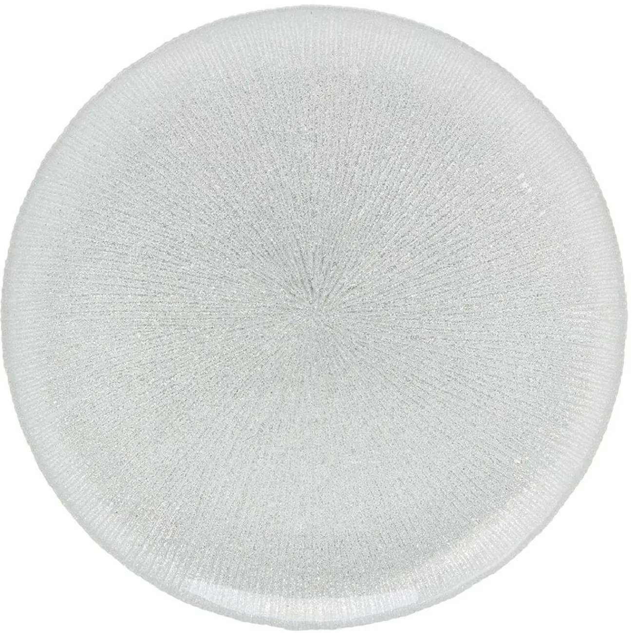 Gifi Assiette à dessert en verre strié gris argenté