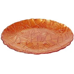 Gifi Assiette à dessert en verre Halloween design toile d'araignée Ø21cm