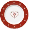 Gifi Assiette à dessert faïence motif coeur