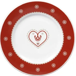 Gifi Assiette à dessert faïence motif coeur