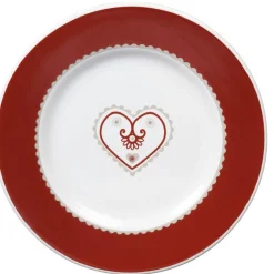 Gifi Assiette à dessert faïence motif coeur