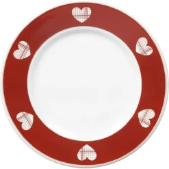 Gifi Assiette à dessert faïence motif coeur