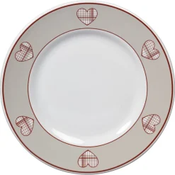 Gifi Assiette à dessert faïence motif coeur
