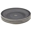 Gifi Assiette à dessert gris effet spirale x4