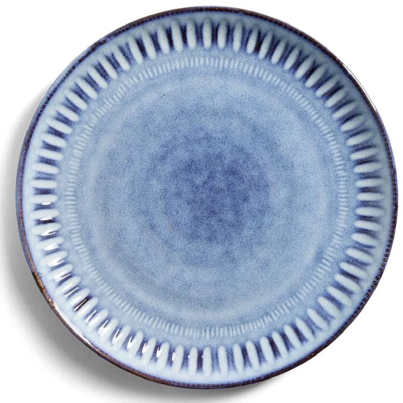 Gifi Assiette à dessert grès bleu Ø22cm