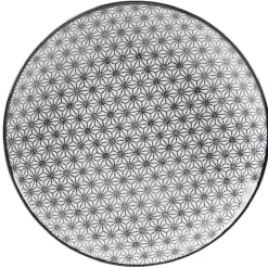 Gifi Assiette à dessert Helsinki décor noir blanc x4