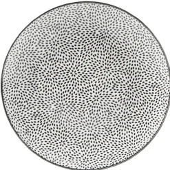 Gifi Assiette à dessert Helsinki décor noir blanc x4