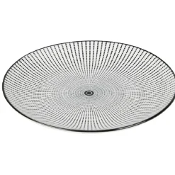 Gifi Assiette à dessert Helsinki décor noir blanc x4