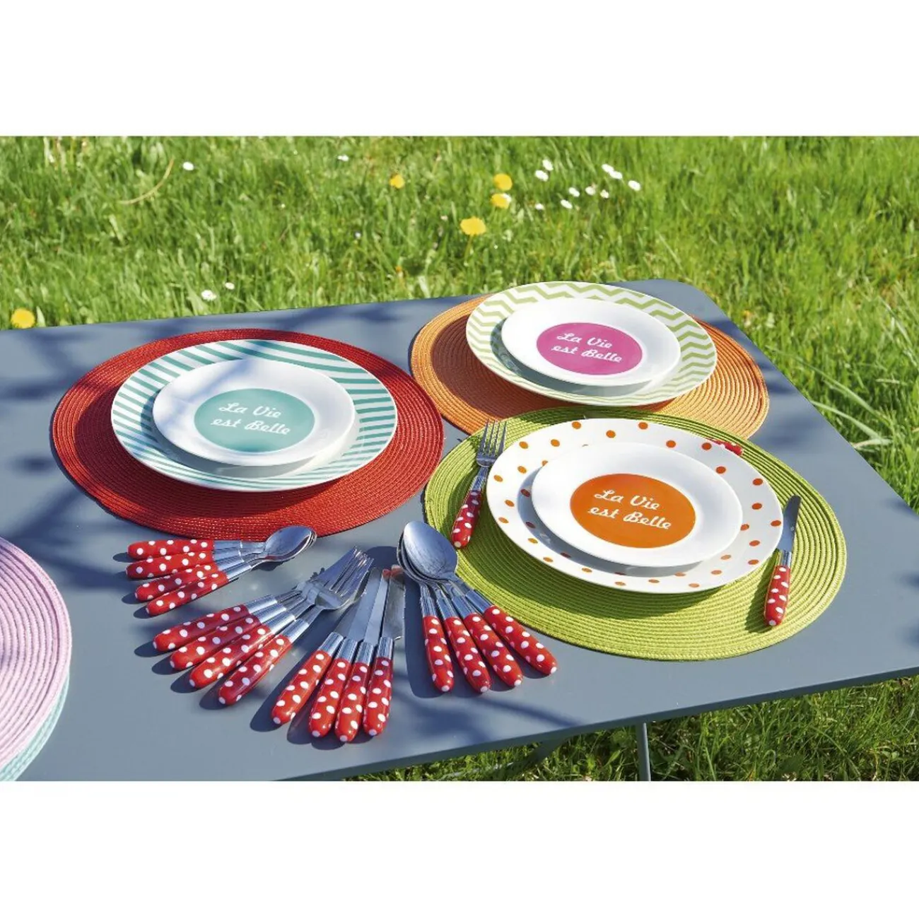 Gifi Assiette à dessert "La vie est belle"