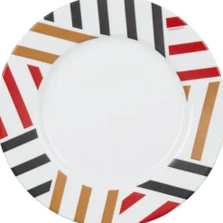 Gifi Assiette à dessert Luminarc blanc rayures contemporaines Balnea