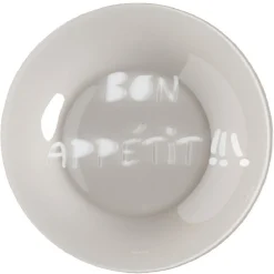 Gifi Assiette à dessert Luminarc taupe design Bon appétit