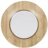 Gifi Assiette à dessert Luminarc blanc motif bois Nordic
