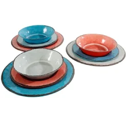 Gifi Assiette à dessert mélaminé effet craquelé