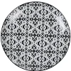 Gifi Assiette à dessert motif berbère noir et blanc