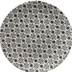 Gifi Assiette à dessert petits motifs noir blanc