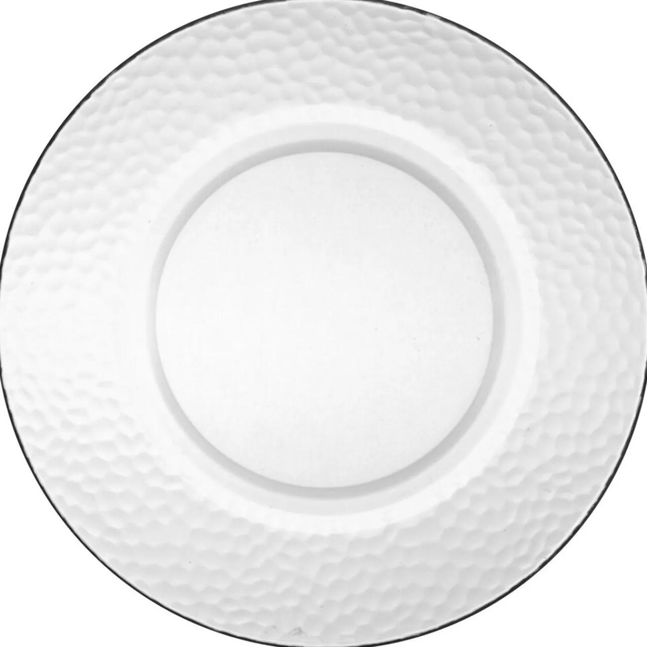 Gifi Assiette à dessert plastique martelé