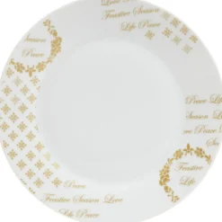 Gifi Assiette à dessert porcelaine Noël