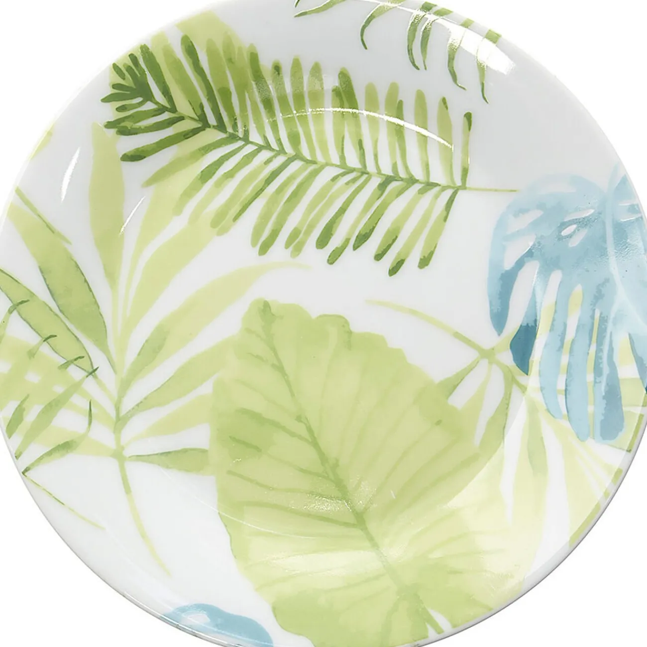Gifi Assiette à dessert porcelaine motif jungle