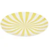 Gifi Assiette à dessert porcelaine rayure bicolore Ø16cm